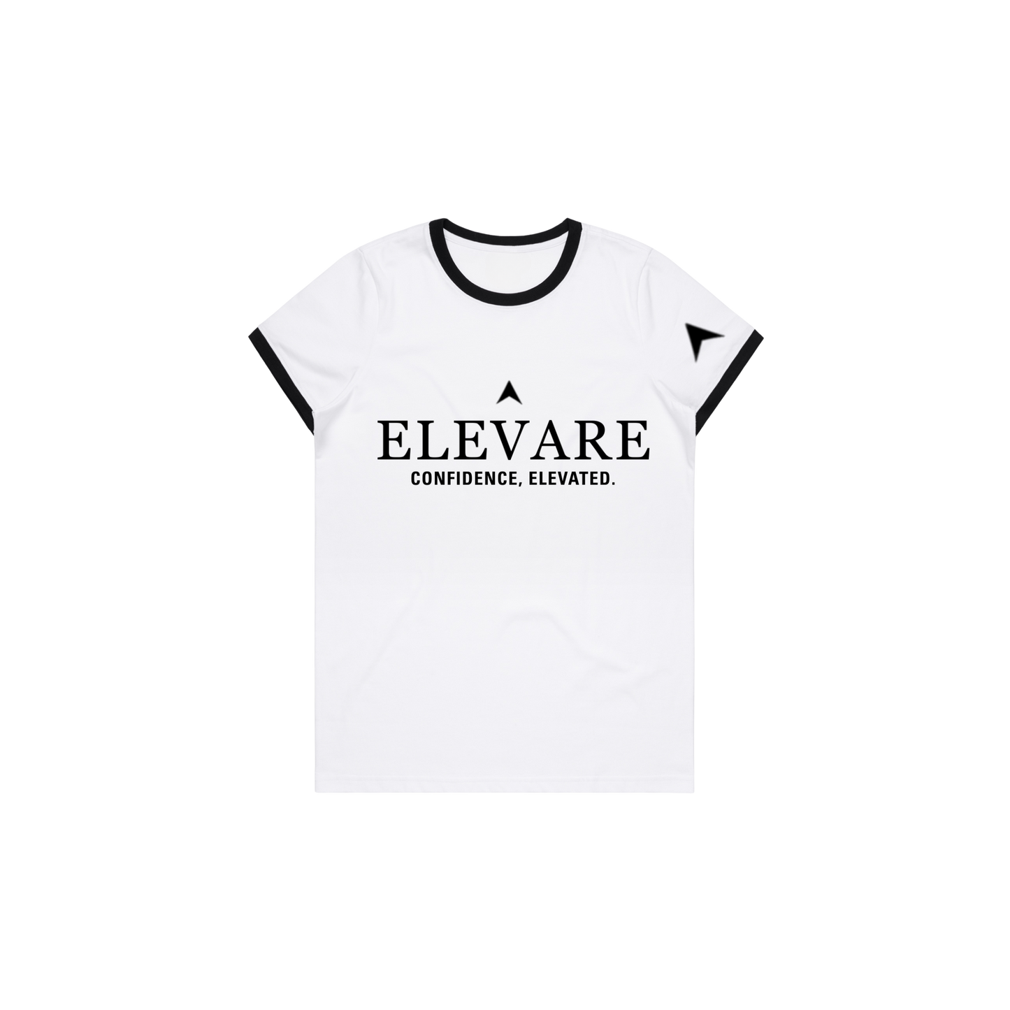 ELEVARE  WOMEN'S WHITE ASCEND RINGER TEE