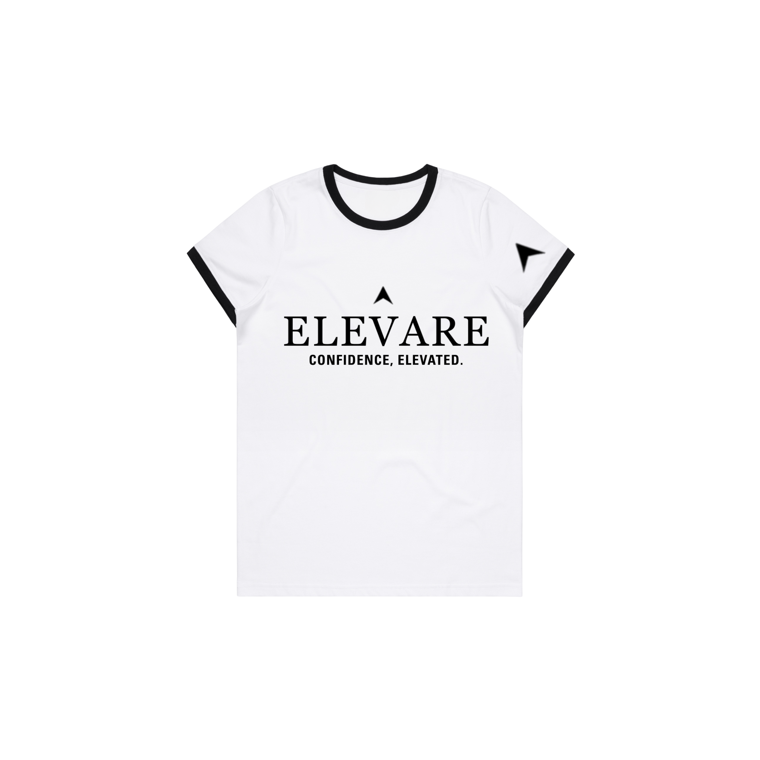 ELEVARE  WOMEN'S WHITE ASCEND RINGER TEE