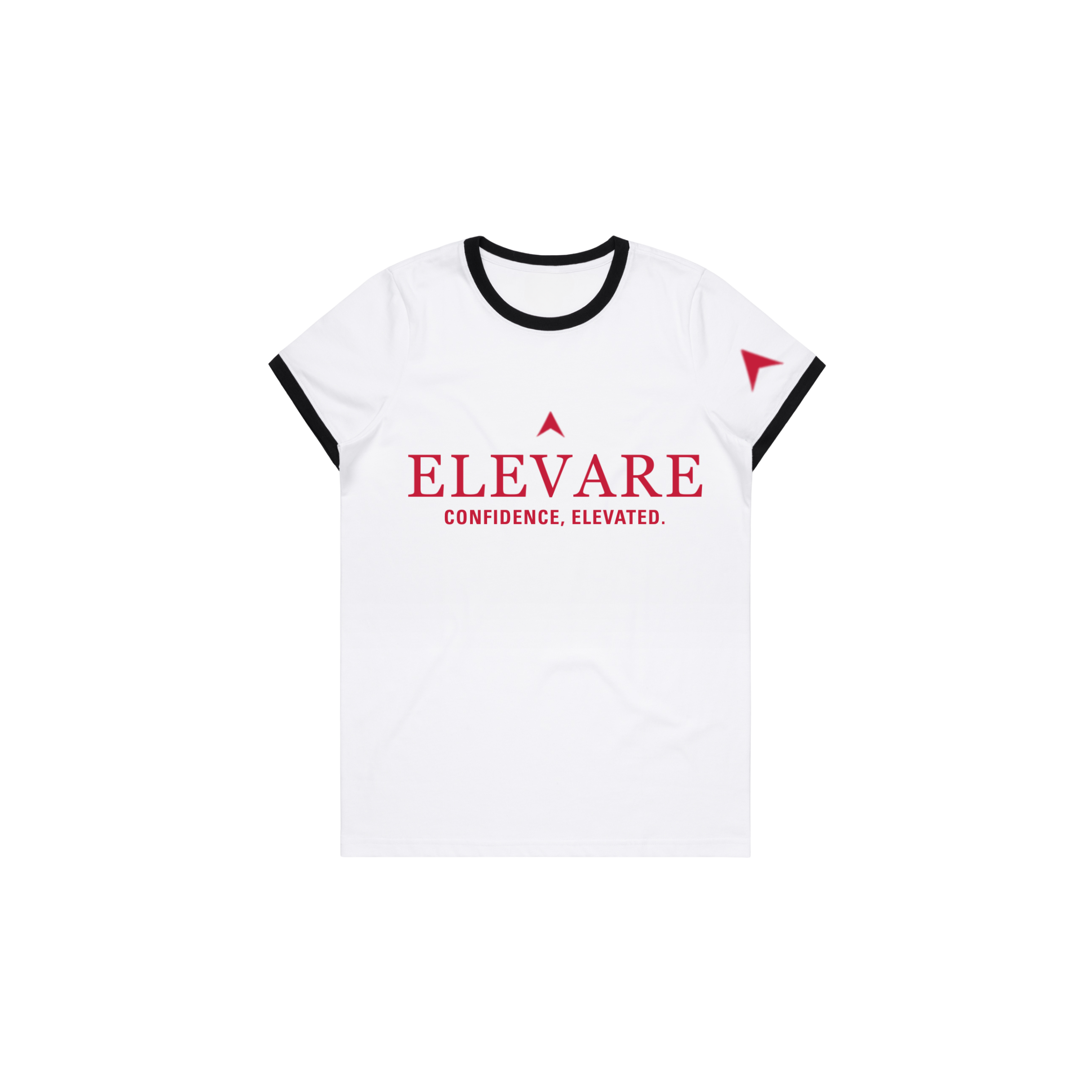 ELEVARE  WOMEN'S WHITE ASCEND RINGER TEE