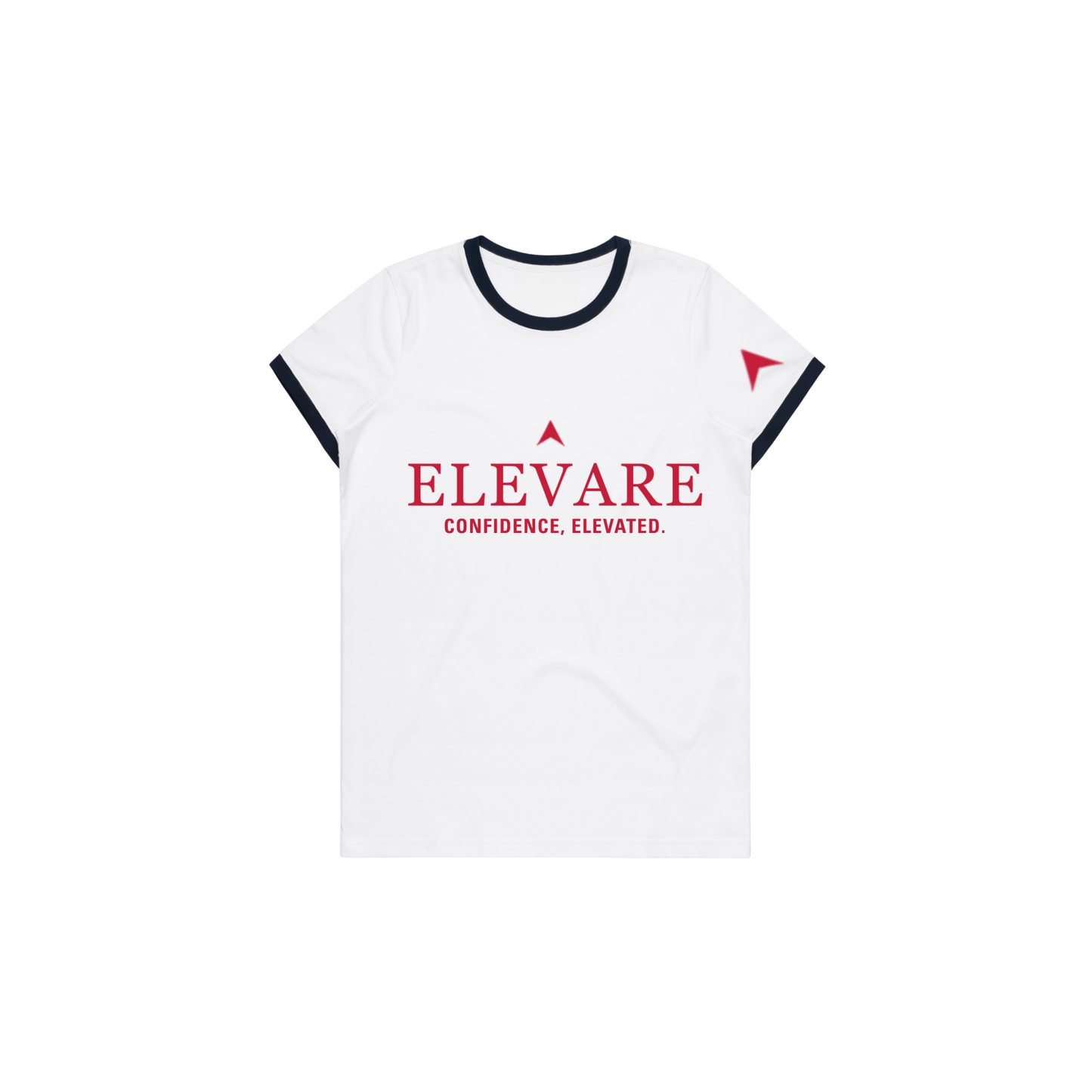 ELEVARE  WOMEN'S WHITE ASCEND RINGER TEE