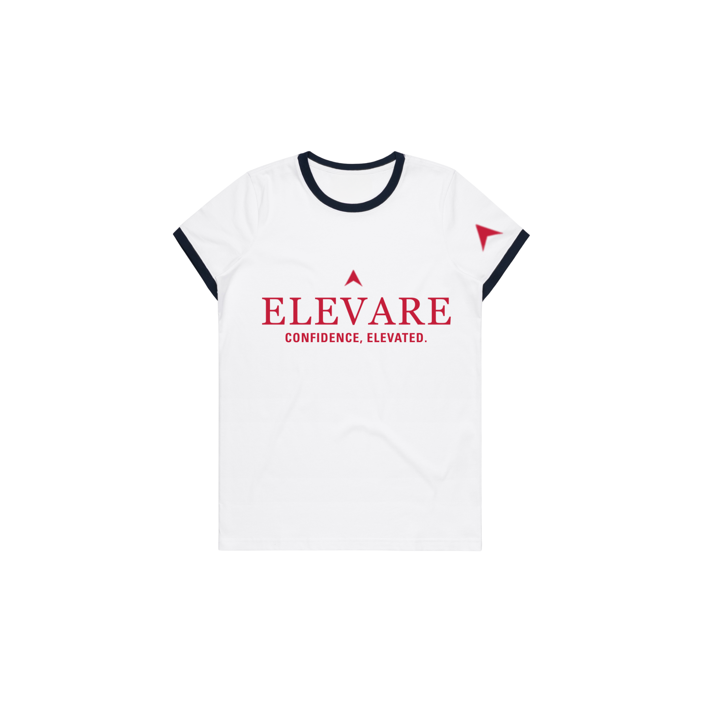 ELEVARE  WOMEN'S WHITE ASCEND RINGER TEE