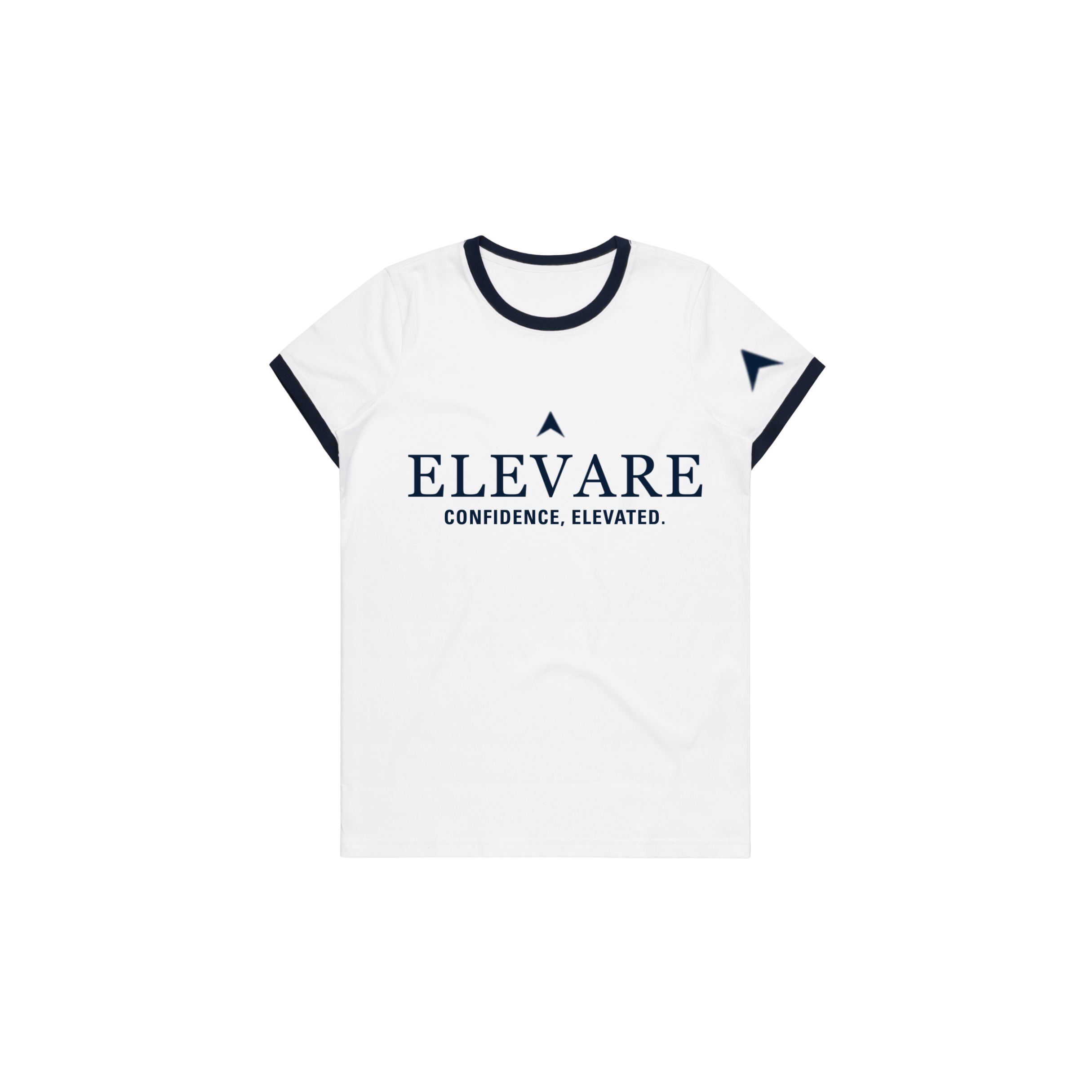 ELEVARE  WOMEN'S WHITE ASCEND RINGER TEE