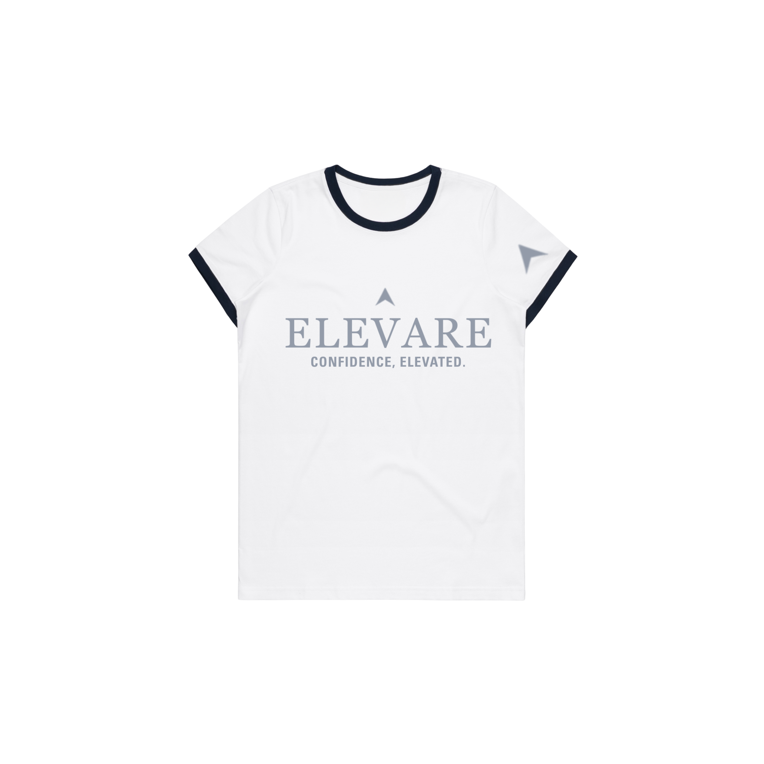 ELEVARE  WOMEN'S WHITE ASCEND RINGER TEE