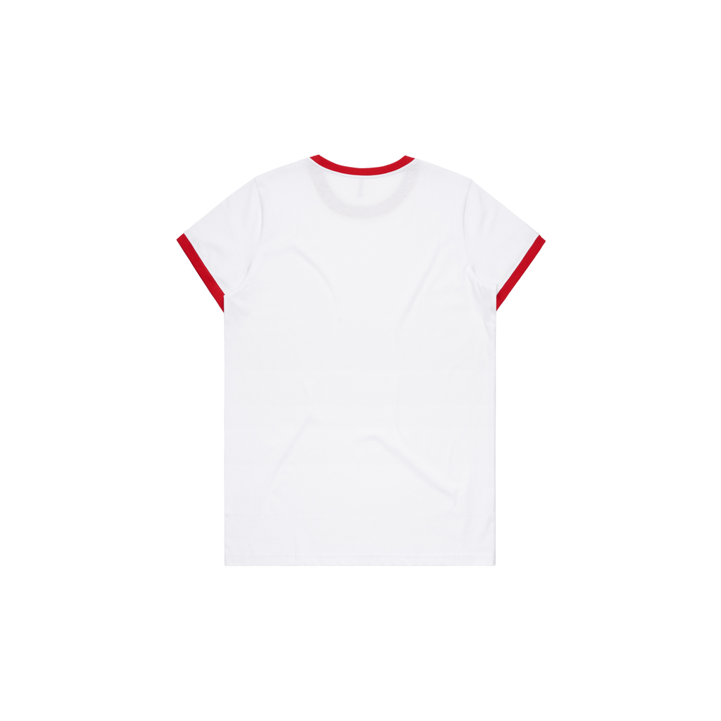 ELEVARE  WOMEN'S WHITE ASCEND RINGER TEE