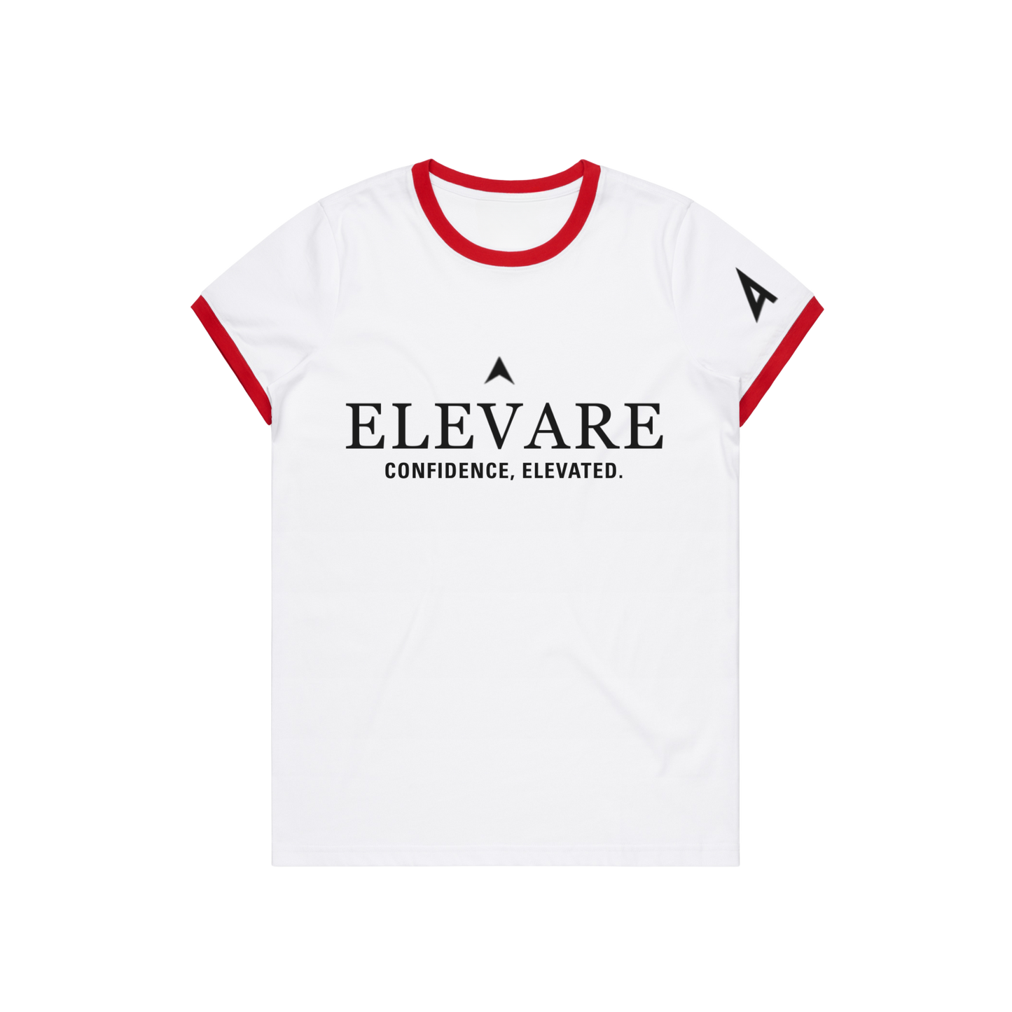 ELEVARE  WOMEN'S WHITE ASCEND RINGER TEE