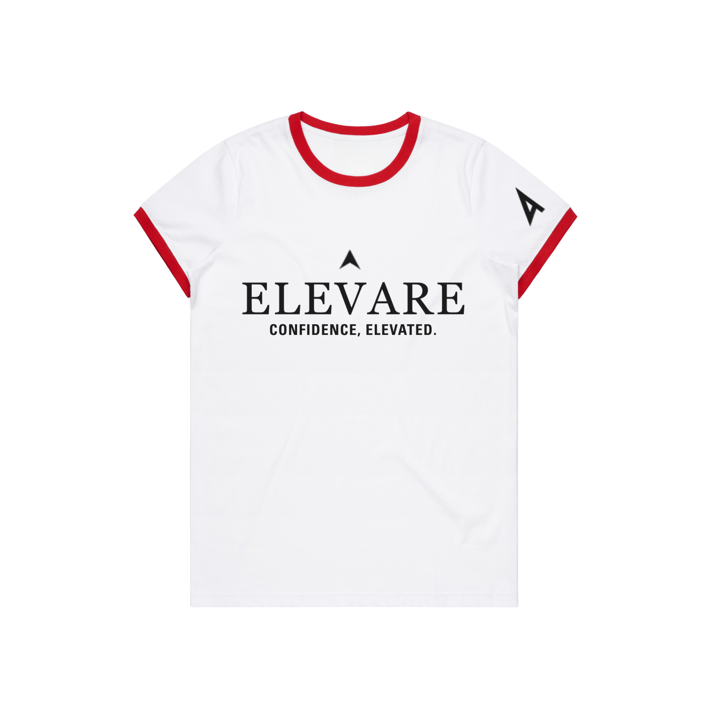 ELEVARE  WOMEN'S WHITE ASCEND RINGER TEE