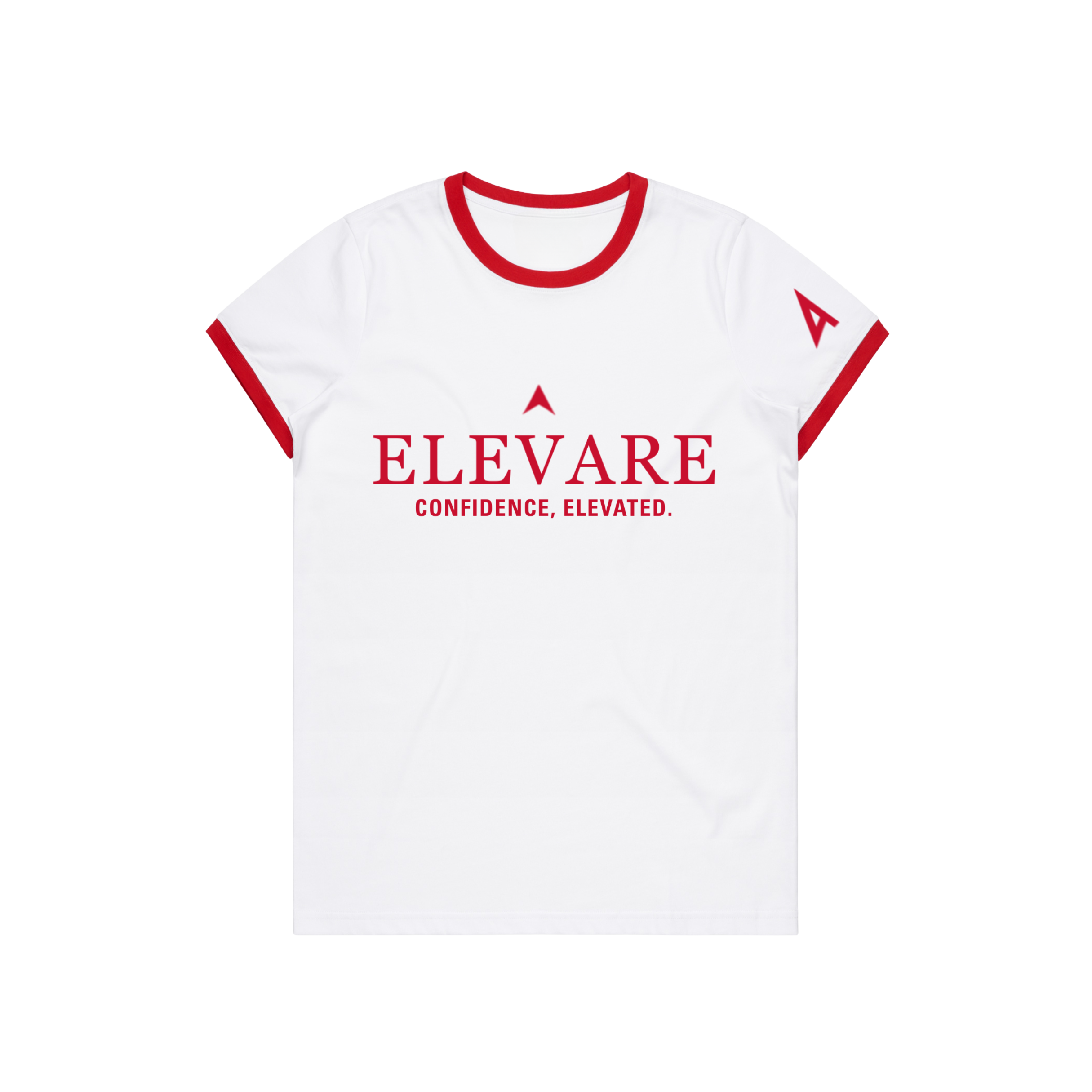 ELEVARE  WOMEN'S WHITE ASCEND RINGER TEE